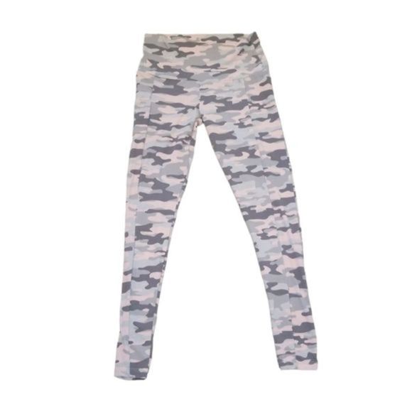 YMI Leggings Performance Women's Medium Pink and grey camouflage ankle - Picture 1 of 7